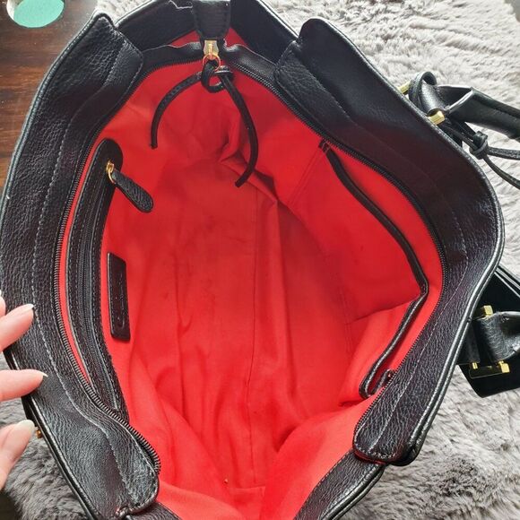 Leather Carlos Santana Bow Purse - Picture 8 of 9